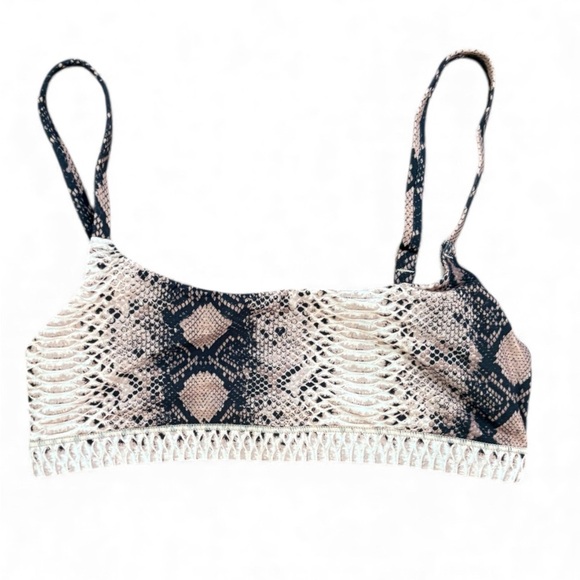 SKIMS Snake Print Bralette in Tan and Black - Picture 2 of 6